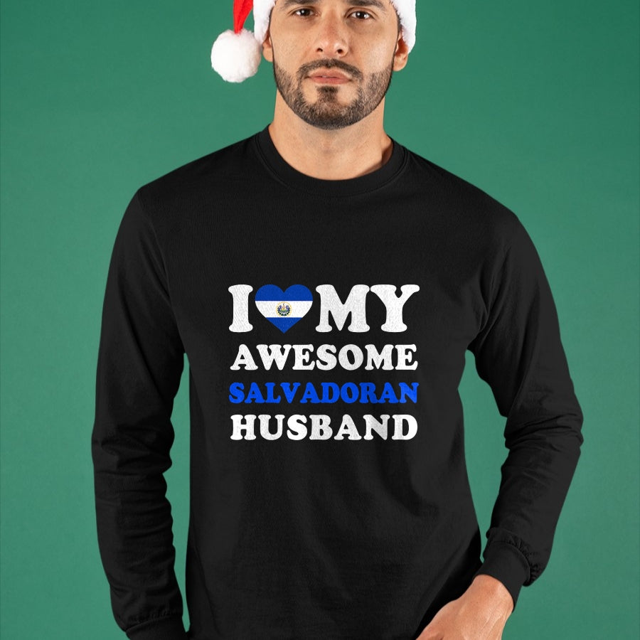 Best Wife Shirt, Wife and Husband Unisex T-Shirt/Hoodie/Sweatshirt HLT00 - I love My Awesome Salvadoran Husband Funny T-Shirt