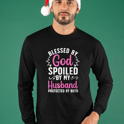 Best Wife Shirt, Wife and Husband Unisex T-Shirt/Hoodie/Sweatshirt HLT00 - Gift for wife T shirt, spoiled wife   Funny Spoiled Wife Art For Women Girls Husband Spoiled Wife Pr (2)