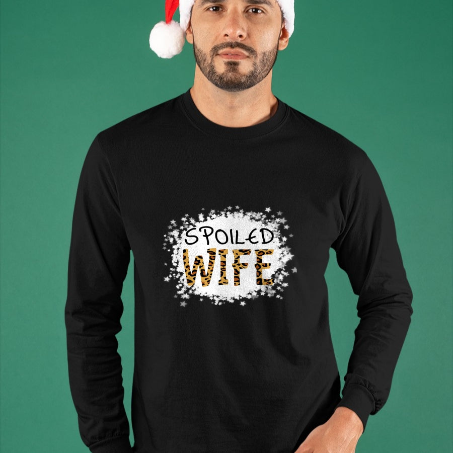 Best Wife Shirt, Wife and Husband Unisex T-Shirt/Hoodie/Sweatshirt HLT00 - Gift for wife T shirt, spoiled wife   Spoiled Wife Leopard Cheetah Mother Mama Mom Fiance T-Shirt
