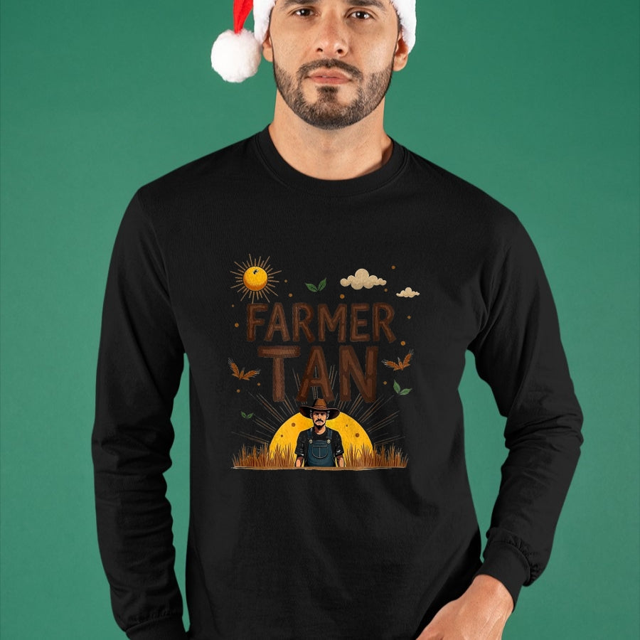 Best Farmer Life Shirt, Funny Farmer UnisexT-Shirt/Hoodie/Sweatshirt HLT00 - Farmer Tan Rustic Sun-Kissed Countryside T-Shirt
