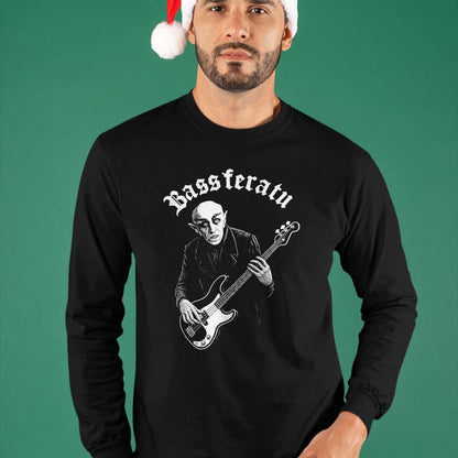 Guitar Lover Shirt, Funny Guitar UnisexT-Shirt/Hoodie/Sweatshirt HLT00 - Bassferatu Gothic Horror Bass Guitar Player Halloween Parody T-Shirt