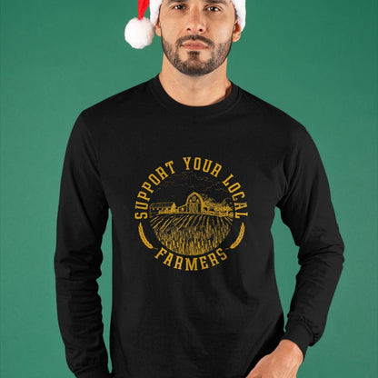 Best Farmer Life Shirt, Funny Farmer UnisexT-Shirt/Hoodie/Sweatshirt HLT00 - Vintage Support Your Local Farmers Farming Farm Farmer T-Shirt