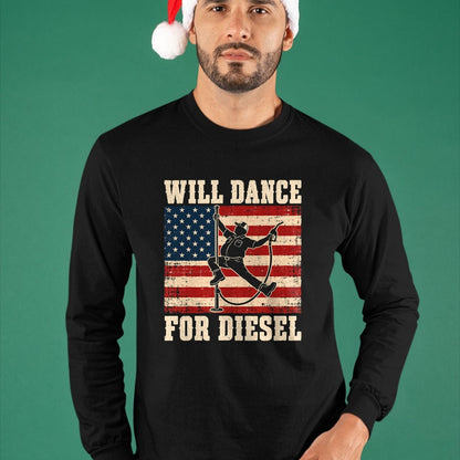 Best Truck Driver Life Shirt, Funny Trucker UnisexT-Shirt/Hoodie/Sweatshirt HLT00 - Will Dance for Diesel Funny Truck Driver Automotive Humor T-Shirt (1)