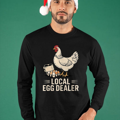 Best Farmer Life Shirt, Funny Farmer UnisexT-Shirt/Hoodie/Sweatshirt HLT00 - Vintage Local Egg Dealer Chicken Funny Farmer Easter T-Shirt