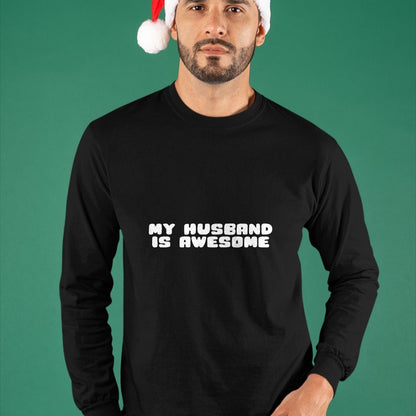 Best Wife Shirt, Wife and Husband Unisex T-Shirt/Hoodie/Sweatshirt HLT00 - Funny Couples T-Shirt My Husband Is Awesome T-Shirt (1)