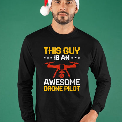 Best Wife Shirt, Wife and Husband Unisex T-Shirt/Hoodie/Sweatshirt HLT00 - This Guy Is An Awesome Drone Pilot T-Shirt