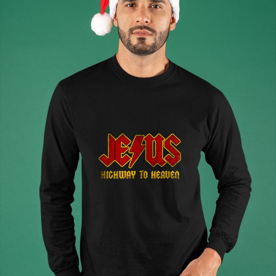 Christian Tee, Christian Faith Unisex T-Shirt/Hoodie/Sweatshirt HLT00 -Christ Jesus Highway To Heaven, Superhero Jesus Christian Premium T-Shirt