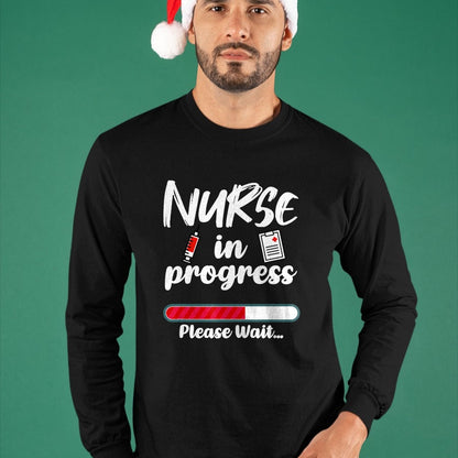 Funny Nurse Shirt, Nurse Unisex T-Shirt/Hoodie/Sweatshirt HLT00 - Nurse In Progress Loading Funny Nursing School T-Shirt