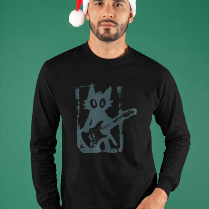 Guitar Lover Shirt, Funny Guitar UnisexT-Shirt/Hoodie/Sweatshirt HLT00 - Cat Playing Guitar Rock Star Rock and Roll Men Women Kids T-Shirt