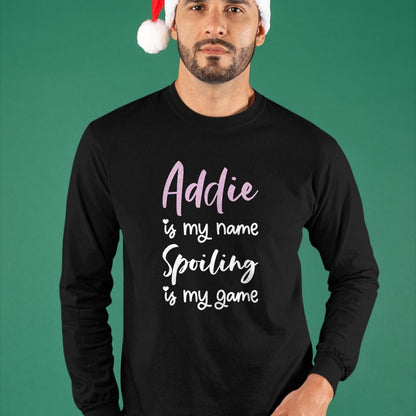 Best Wife Shirt, Wife and Husband Unisex T-Shirt/Hoodie/Sweatshirt HLT00 - Addie Name Personalized Women Spoiled Girl Cute Pink Black T-Shirt