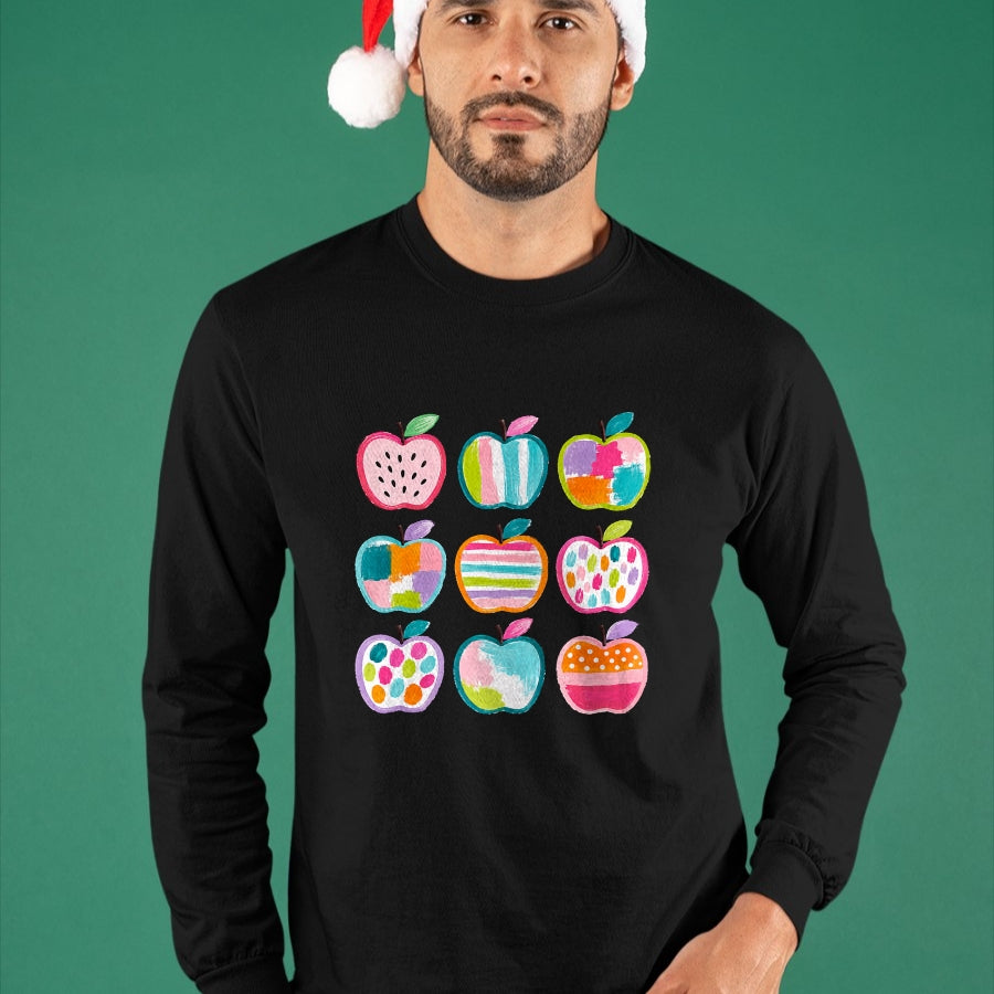 Best Teacher Shirt, Funny Teacher UnisexT-Shirt/Hoodie/Sweatshirt HLT00 - Preppy Art Apples Back to School Teacher Student Cute Apple T-Shirt