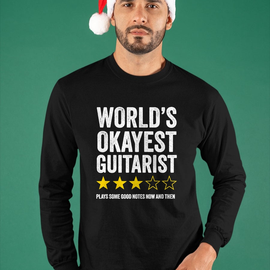 Guitar Lover Shirt, Funny Guitar UnisexT-Shirt/Hoodie/Sweatshirt HLT00 - World_s Okayest Guitar Player Funny Guitarist Musician Tee T-Shirt