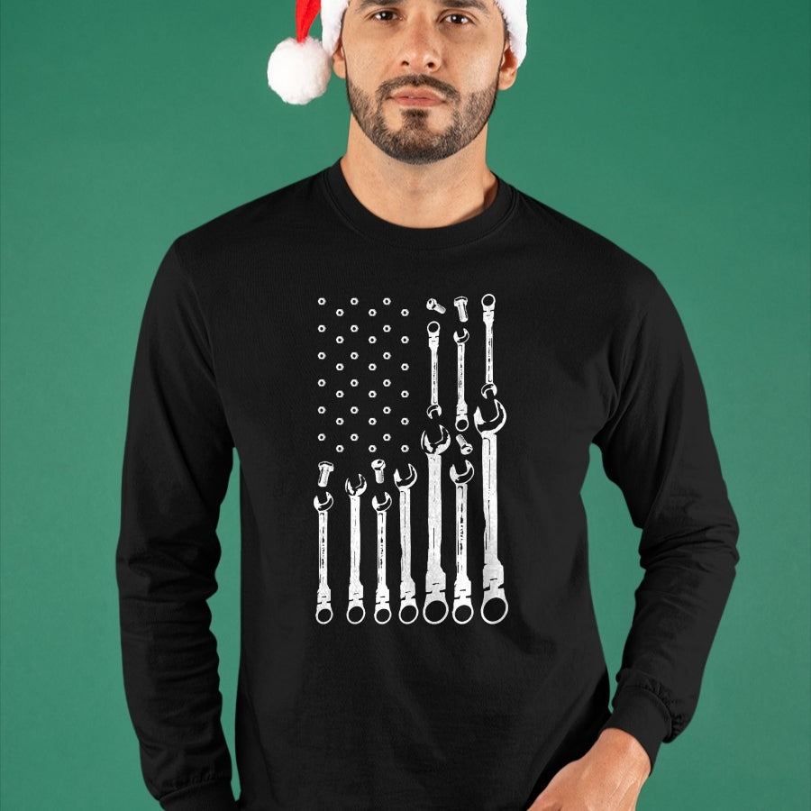 Best Mechanic Life Shirt, Funny Mechanic UnisexT-Shirt/Hoodie/Sweatshirt HLT00 - Mechanic Flag American Patriotic Flag Car Mechanic USA Flag T-Shirt
