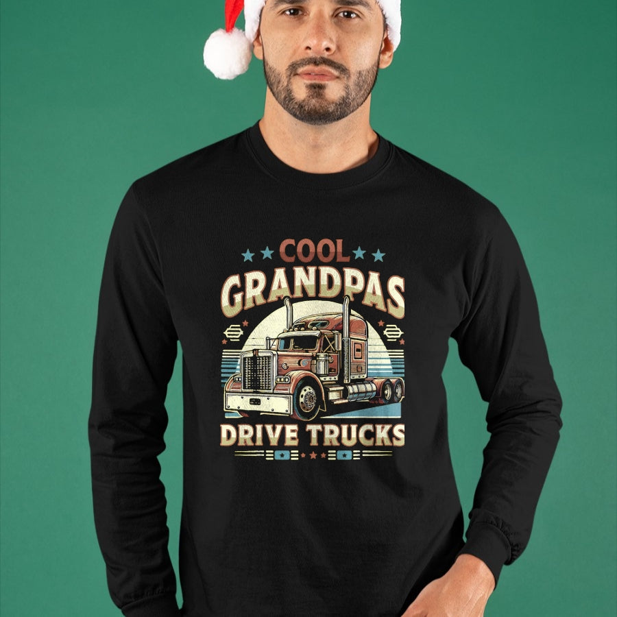 Best Truck Driver Life Shirt, Funny Trucker UnisexT-Shirt/Hoodie/Sweatshirt HLT00 - Cool Grandpas Drive Trucks Trucker Truck Driver Outfit T-Shirt, Men, Black, 3X-Large