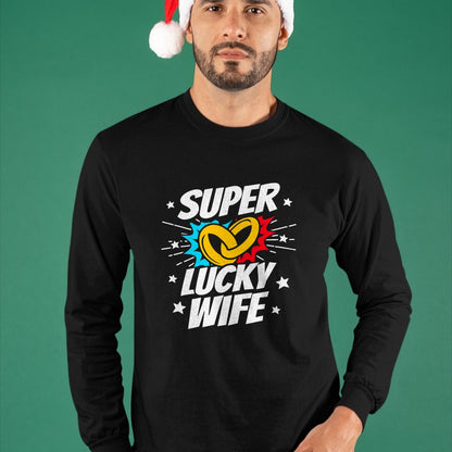 Best Wife Shirt, Wife and Husband Unisex T-Shirt/Hoodie/Sweatshirt HLT00 - Gift for wife T shirt, lucky wife   Married Couple - Lucky Wife - Funny Wedding Anniversary T-Shirt
