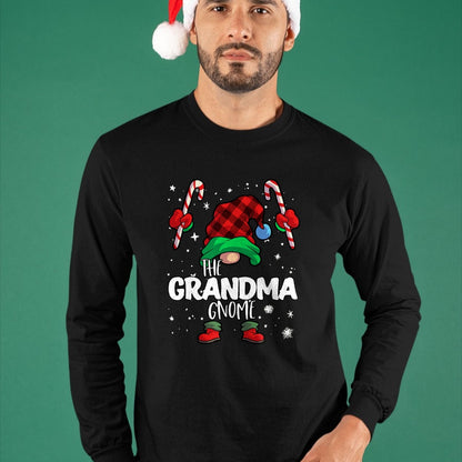 Best Grandma Shirt, Proud Grandma Unisex T-Shirt/Hoodie/Sweatshirt HLT00 - Grandma Gnome Red Buffalo Plaid Matching Family Christmas T-Shirt