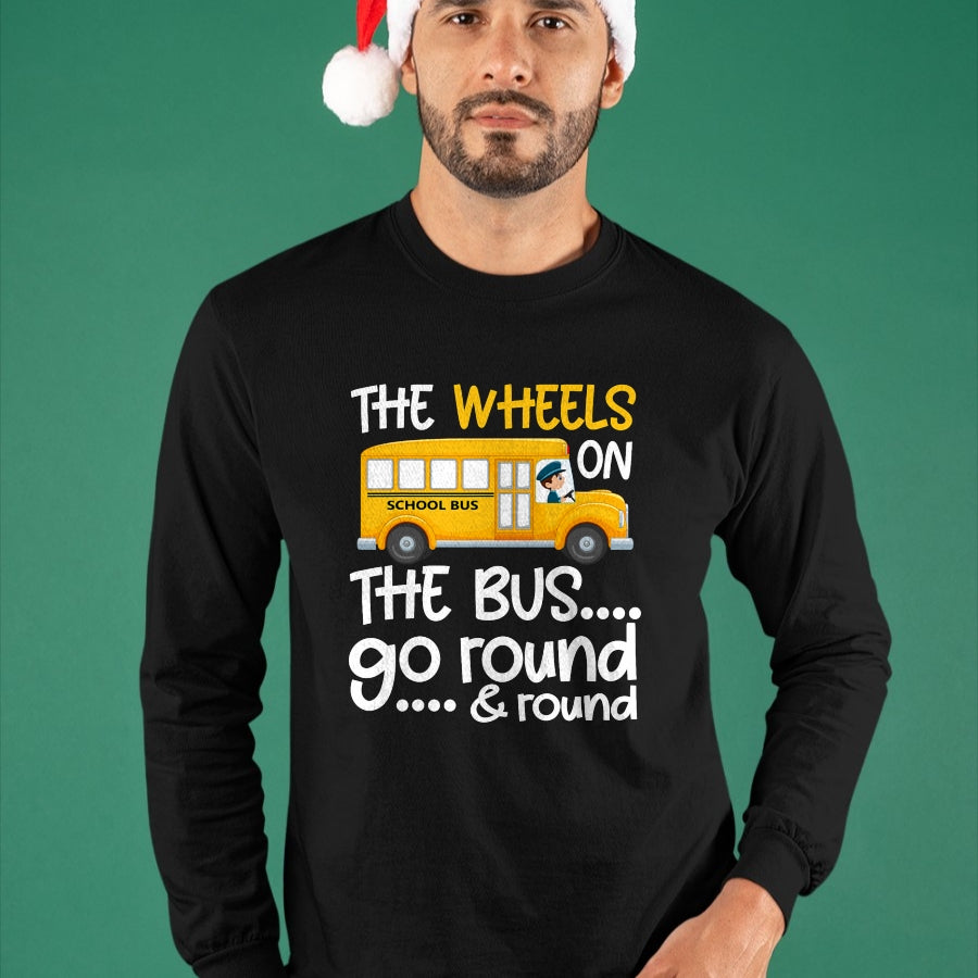 Best Student Shirt, Funny Back To School UnisexT-Shirt/Hoodie/Sweatshirt HLT00 - The Wheels On The Bus Toddler Kids Back to School T-Shirt
