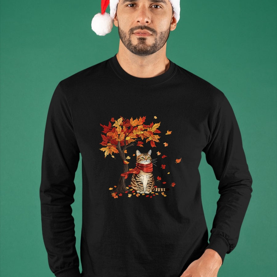 Best Thanksgiving Family Shirt , Funny Thanksgiving UnisexT-Shirt/Hoodie/Sweatshirt HLT00 - Cat Leaf Fall Tree Hello Autumn Thanksgiving It's Fall Y'all T-Shirt