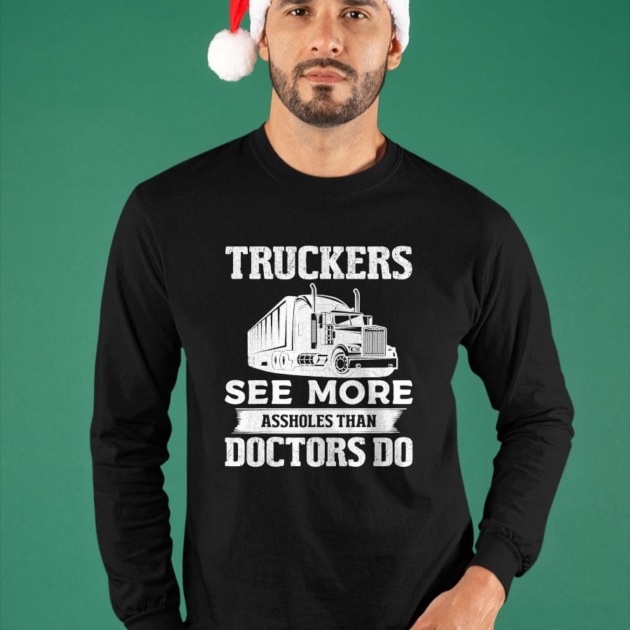 Best Truck Driver Life Shirt, Funny Trucker UnisexT-Shirt/Hoodie/Sweatshirt HLT00 - Truckers See More Funny Truck Driver Gifts for Trucking Dads T-Shirt (1)