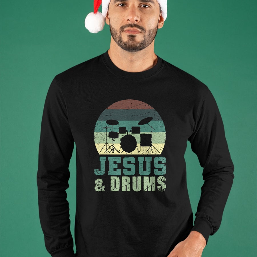 Christian Tee, Christian Faith Unisex T-Shirt/Hoodie/Sweatshirt HLT00 - Drummer Christian Religious Drums Player Gift Jesus T-Shirt