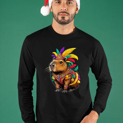 Cute Capybara Shirt, Funny Capybara Unisex T-Shirt/Hoodie/Sweatshirt HLT00 - Funny Capybara Carnival Dress Brazil Heritage Latina T-Shirt