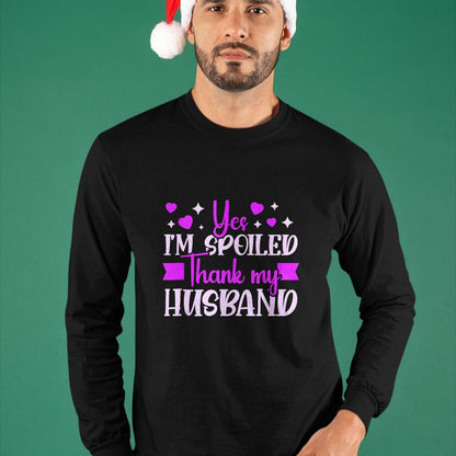 Best Wife Shirt, Wife and Husband Unisex T-Shirt/Hoodie/Sweatshirt HLT00 - Gift for wife T shirt, spoiled wife   Spoiled Wife I’M Spoiled Thank My Husband Funny Wife Tank Top