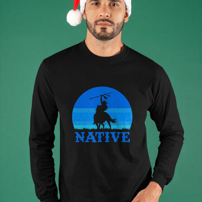 Native American T-Shirts, Vintage Native American Unisex T-Shirt/Hoodie/Sweatshirt HLT00 - Northwest Native American Knight Pride Mountain Warrior (1)