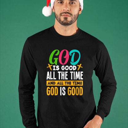 Christian Tee, Christian Faith Unisex T-Shirt/Hoodie/Sweatshirt HLT00 - God Is Good All The Time Jesus Christ Christian Gift T-Shirt (1)