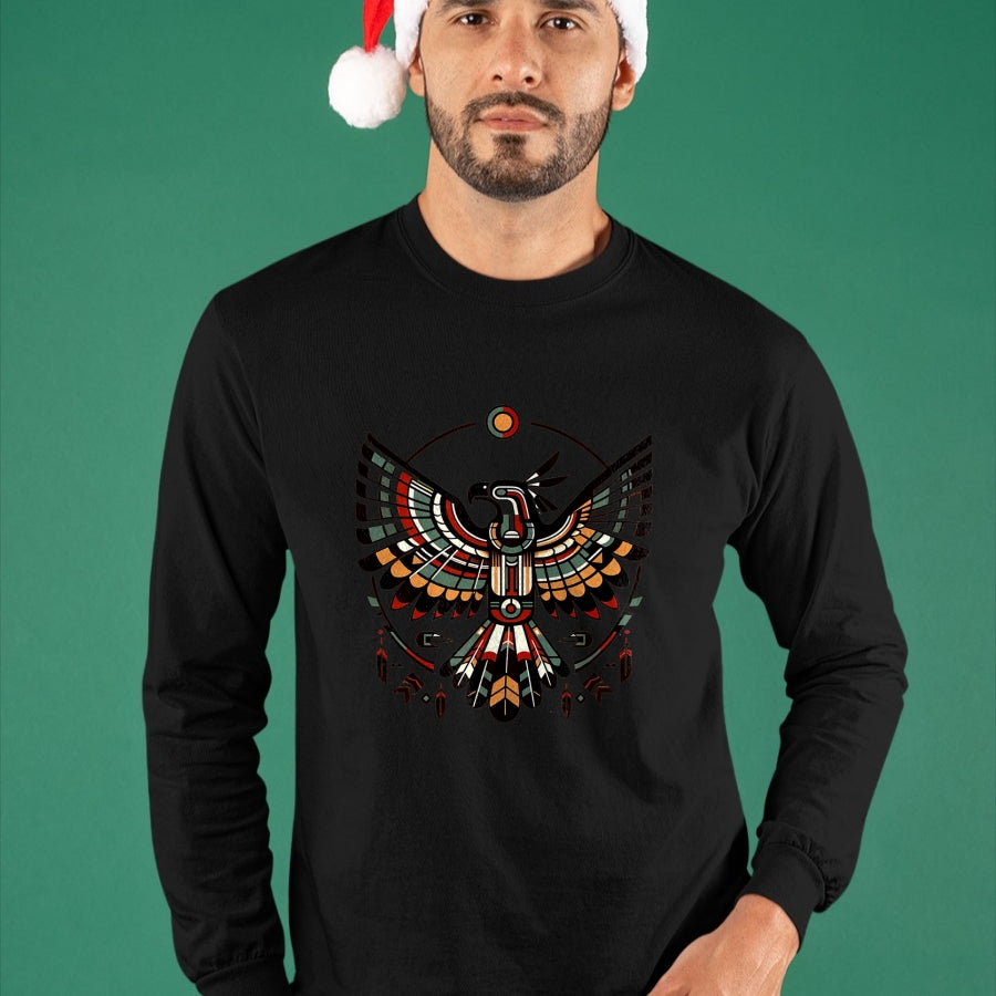 Native American T-Shirts, Vintage Native American Unisex T-Shirt/Hoodie/Sweatshirt HLT00 - Thunderbird Native American Tribal Art (2)