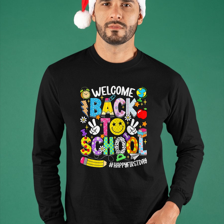 Best Student Shirt, Funny Back To School UnisexT-Shirt/Hoodie/Sweatshirt HLT00 - Welcome Back to School Happy First Day of School Teacher Kid T-Shirt, Men, Black, 3X-Large (1)