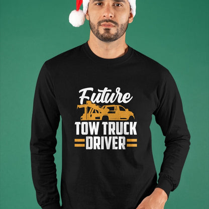 Best Truck Driver Life Shirt, Funny Trucker UnisexT-Shirt/Hoodie/Sweatshirt HLT00 - Kids Future Tow Truck Driver T-Shirt