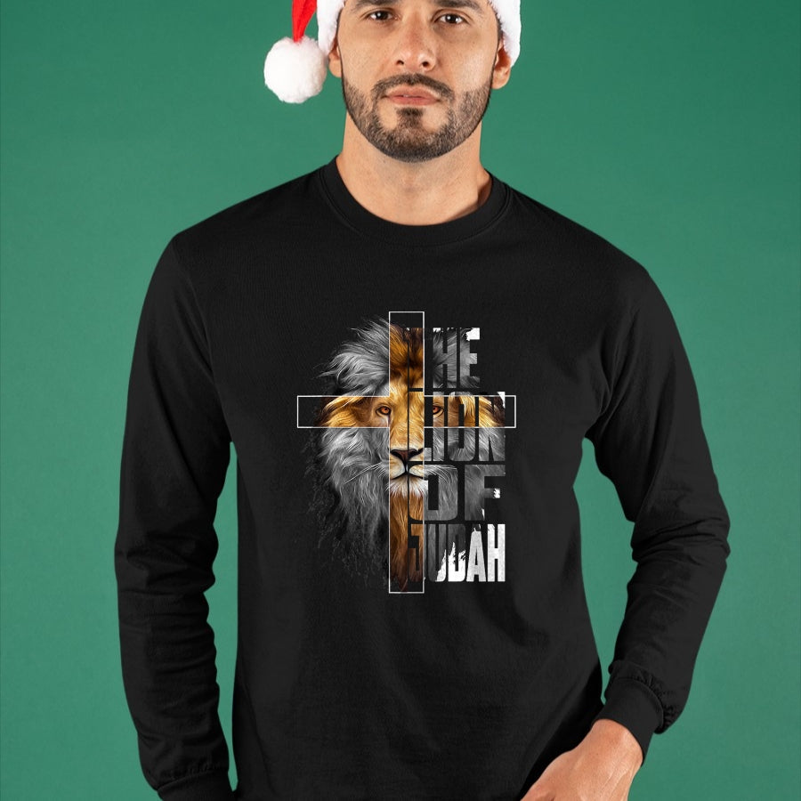 Christian Tee, Christian Faith Unisex T-Shirt/Hoodie/Sweatshirt HLT00 - Christian Religious Jesus The Lion Of Judah Easter Yeshua T-Shirt
