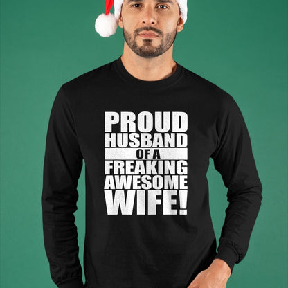 Best Wife Shirt, Wife and Husband Unisex T-Shirt/Hoodie/Sweatshirt HLT00 - Mens Proud Husband Awesome Wife Funny Valentines Day Gift T-Shirt