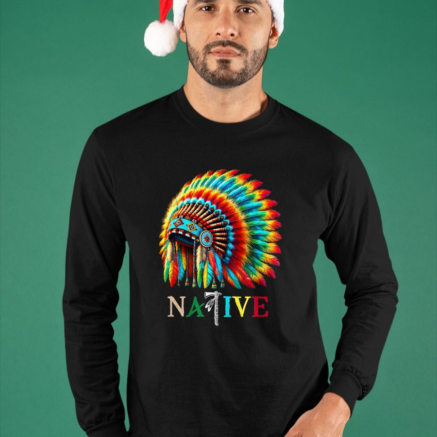 Native American T-Shirts, Vintage Native American Unisex T-Shirt/Hoodie/Sweatshirt HLT00 - Native American Indian Day Pride Indigenous Cherokee Costume