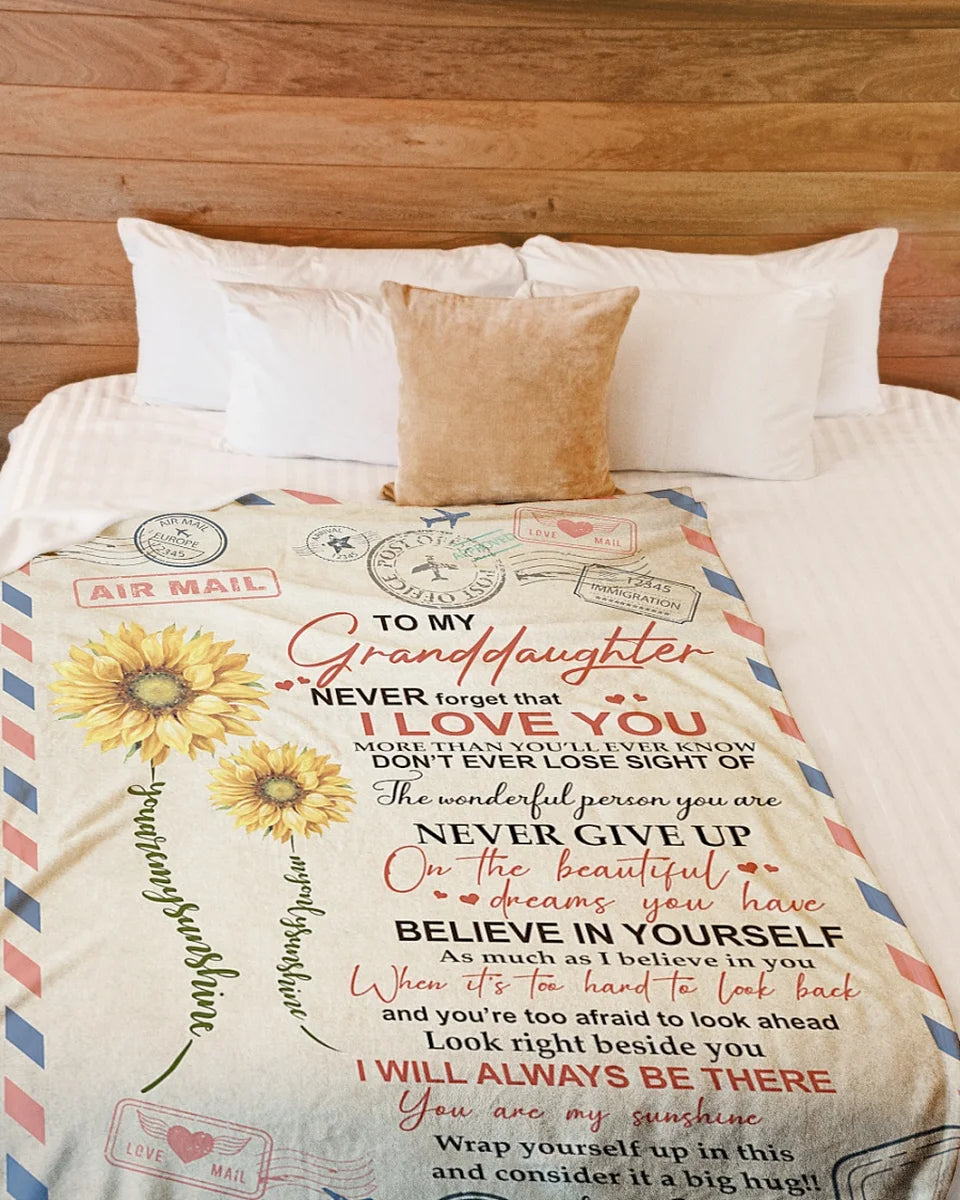 Special Gift For Your Granddaughter Blanket - From Grandpa01 (SKU2609-265)