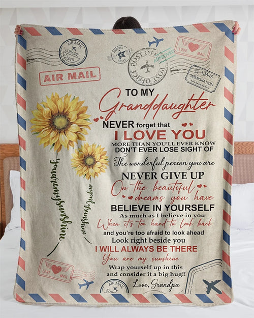 Special Gift For Your Granddaughter Blanket - From Grandpa01 (SKU2609-265)