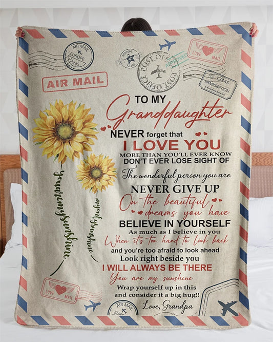 Special Gift For Your Granddaughter Blanket - From Grandpa01 (SKU2609-265)