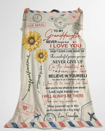 Special Gift For Your Granddaughter Blanket - From Grandpa01 (SKU2609-265)