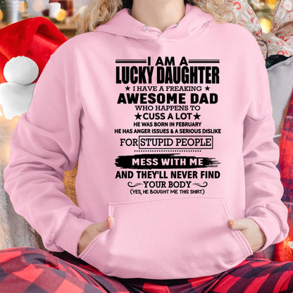 February - I'm Lucky Daughter - Gift for Daughter from Dad - TLEE02 (SKU-T1406DD-02)