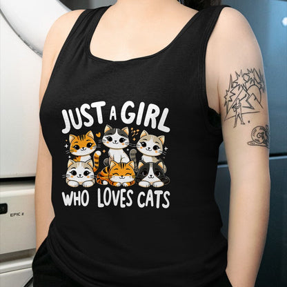 Cat Love Shirt, Funny Cat Lover Gift UnisexT-Shirt/Hoodie/Sweatshirt HLT00 - Cats Lover Just A Girl Who Loves Cat T-Shirt (1)