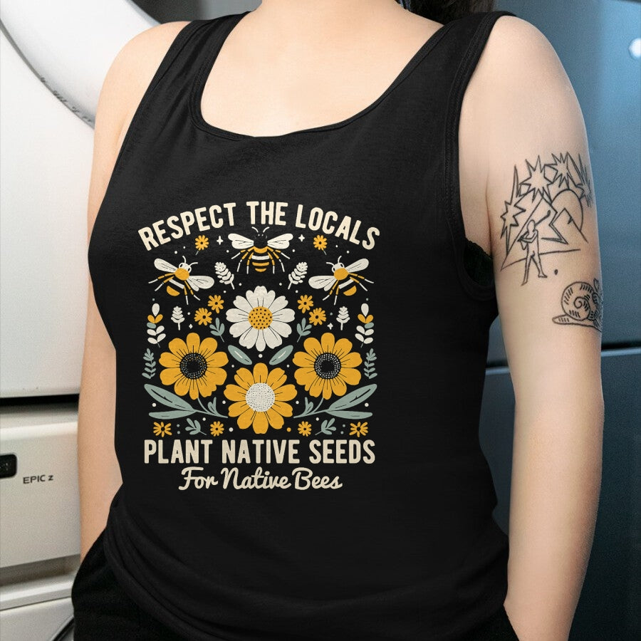 Native American T-Shirts, Vintage Native American Unisex T-Shirt/Hoodie/Sweatshirt HLT00 - Plant Native Seeds for Native Bees