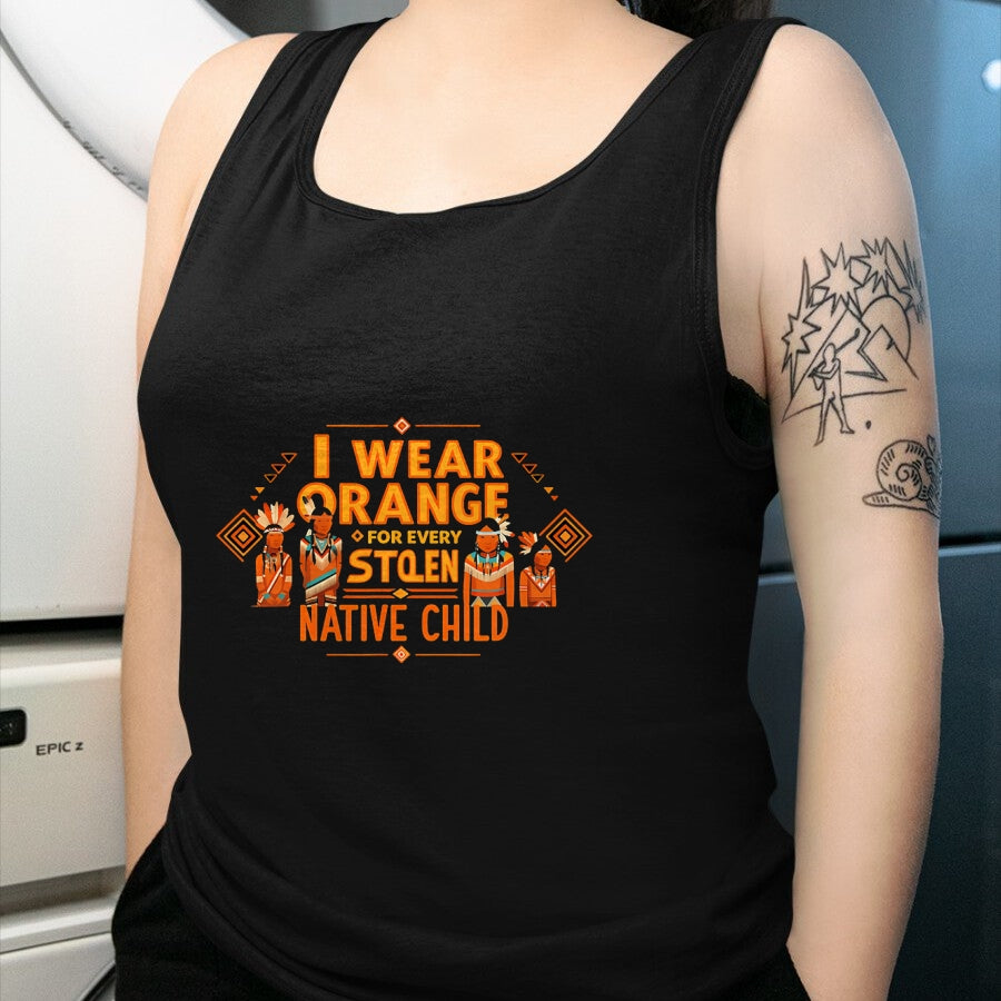 Native American T-Shirts, Vintage Native American Unisex T-Shirt/Hoodie/Sweatshirt HLT00 - I Wear Orange For Every American Native Child Indian
