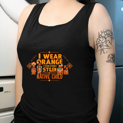 Native American T-Shirts, Vintage Native American Unisex T-Shirt/Hoodie/Sweatshirt HLT00 - I Wear Orange For Every American Native Child Indian