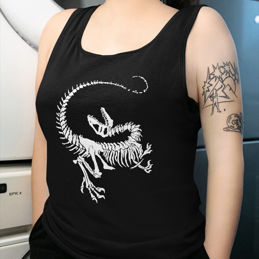 Best Dinosaur Lover Shirt, Funny Dinosaur UnisexT-Shirt/Hoodie/Sweatshirt HLT00 - Velociraptor Dinosaur Fossil Skeleton Paleontology T-Shirt, Men, Black, 3X-Large