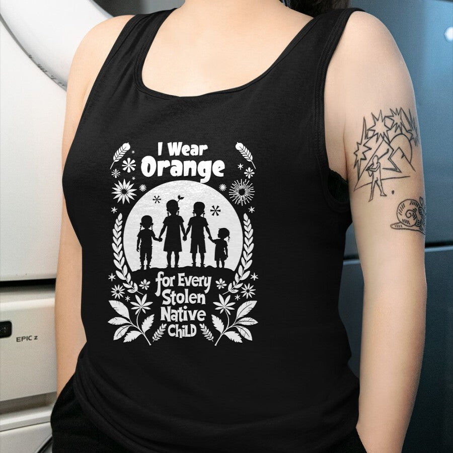 Native American T-Shirts, Vintage Native American Unisex T-Shirt/Hoodie/Sweatshirt HLT00 - I Wear Orange For Every American Native Child Indian Pride (1)