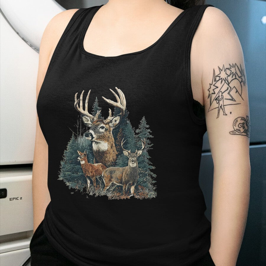 Funny Hunting Shirt, Gift For Hunting Lover Unisex T-Shirt/Hoodie/Sweatshirt HLT00 - Vintage Deer 90s Graphic Style Hunter Deer Faded Nature T-Shirt