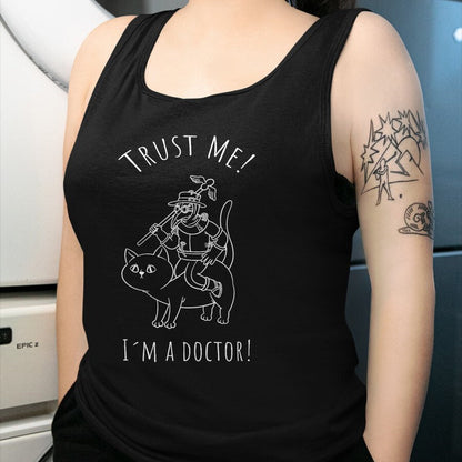 Best Doctor Shirt, Funny Doctor UnisexT-Shirt/Hoodie/Sweatshirt HLT00 - Steampunk Trust me, I'm a Doctor Cat Plague Doctor T-Shirt