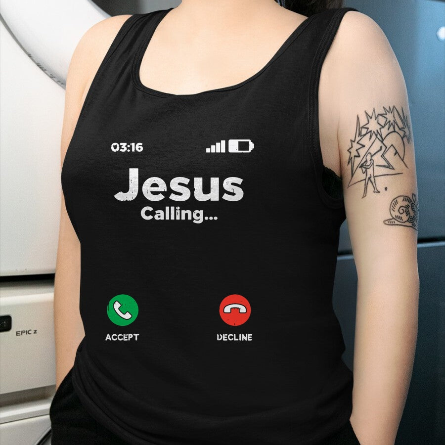 Christian Tee, Christian Faith Unisex T-Shirt/Hoodie/Sweatshirt HLT00 - Jesus Calling God Christ Faith Religious Christian Gift T-Shirt