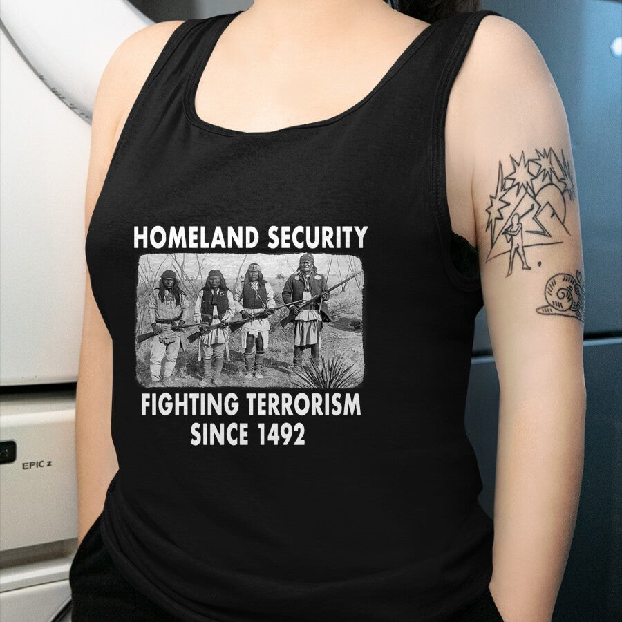 Native American T-Shirts, Vintage Native American Unisex T-Shirt/Hoodie/Sweatshirt HLT00 - Homeland Security Fighting Terrorism Since 1492 Native
