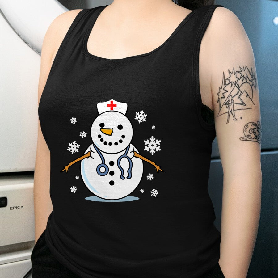 Funny Nurse Shirt, Nurse Unisex T-Shirt/Hoodie/Sweatshirt HLT00 - Nurse Snowman Nurse Christmas T-Shirt